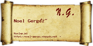 Noel Gergő névjegykártya